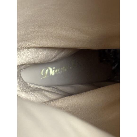 Diane B Boots Womens Size 9 Tan Suede Over Knee Fringe Made in Italy Block Heel - Picture 14 of 16